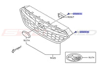 Subaru OEM Front Grille Screw Diagram for 2024 WRX (Q500031)