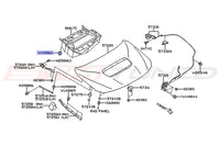 Subaru OEM Hood Duct Clip Diagram for 20224 WRX (W140061)