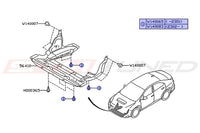 Subaru OEM Engine Under Tray Clip Diagram for 2024 WRX (W140083)