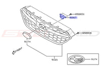 Subaru OEM Front Grille Camera Cap Diagram for 2024 WRX (91067)