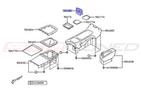 Subaru OEM Cup Holder Partition Diagram for 2024 WRX M/T (92118E)
