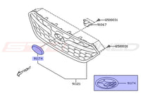 Subaru OEM Front Emblem Logo Diagram for 2024 WRX (91174)