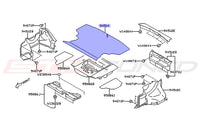 Subaru OEM Trunk Mat Diagram for 2024 WRX (94514)