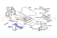 Subaru OEM Trunk Floor Spacer Diagram for 2024 WRX (94586VC000)