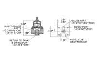 Weldon Racing -10AN/-8AN Bypass FPR with Fluorosilicone Diaphragm A2040 Schematic