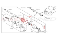 Nissan OEM Front Right Axle Inner Repair Kit for R35 GTR (C974A-4GB0H)