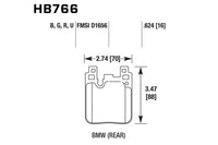 Hawk Performance HP+ Race Street brake pads for the F8x M2/ M3/ M4 models. Rear (HB766N.624)