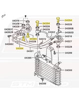 OEM Engine Oil Cooler Eyebolt Diagram for 3000GT (MB033025/04394)