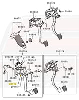 Evo 7 Example Clutch/Brake Pedal Diagram