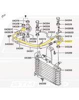 OEM Engine Oil Cooler Feed Hose Diagram for 3000GT (MB605468/04327)