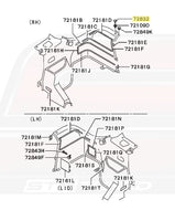 Mitsubishi OEM Trunk Panel Pin for 1G DSM (MB791454)