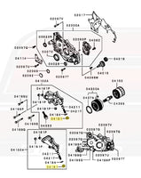 Mitsubishi OEM M18 Oil Filter Housing Plug MD001404 (1G DSM 6-Bolt Diagram)