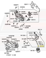 Mitsubishi OEM M18 Oil Filter Housing Plug MD001404 (CT9A Evo 8 Diagram)