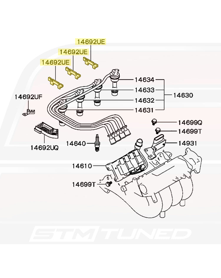 Mitsubishi OEM Ignition Cable Clamp for DSM / Evo 1-3 (MD121633)