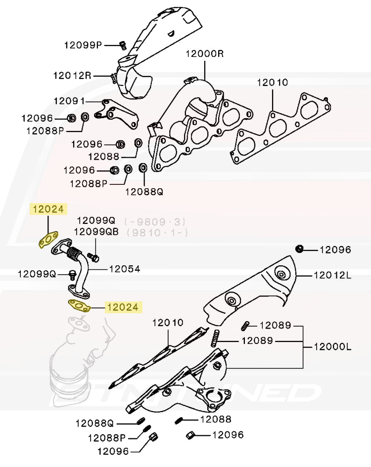 Genuine Mitsubishi EGR Pipe To Cooler Gasket For Triton ML, MN, MQ, MR Models