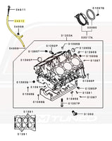 OEM 3000GT Engine Oil Dipstick Tube Diagram (MD166530/04912)