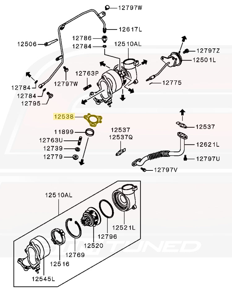 Mitsubishi OEM Turbo to Manifold Gasket for 3000GT (MD168266)