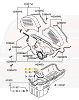 OEM 3000GT Oil Strainer Gasket Diagram (MD183239/04161)