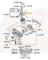 OEM 3000GT Oil Filter Adapter Gasket Diagram (MD189779/04114)