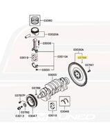 Evo 7/8/9 Flywheel Dowel Pin Diagram (03796)