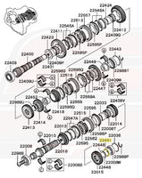 Evo 8 Input Shaft Stopper Diagram (MD748473/22451)