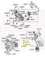 Mitsubishi OEM Oil Filter Housing Bolts (Evo 8 Diagram)