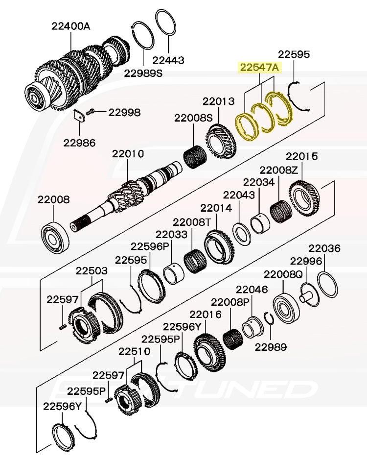 Mitsubishi OEM 3rd Gear Synchro for Evo 8/9 MR (MN132404)