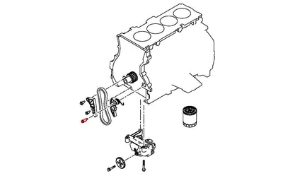 Mitsubishi OEM Oil Pump Chain Tensioner Bolt for Evo X (MN187028)