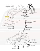 Evo X Cylinder Block Chain Oil Jet Diagram (01343)