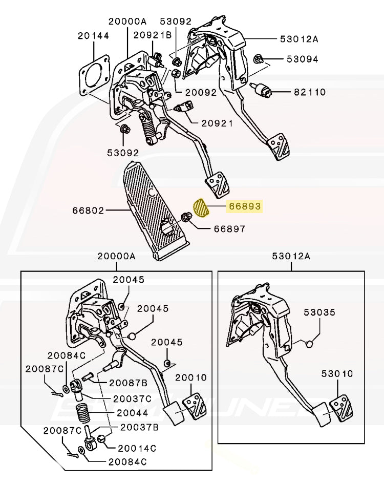 Pe￼￼￼chan Mitsubishi OEM Foot Rest Plug for Evo X (MR206570)