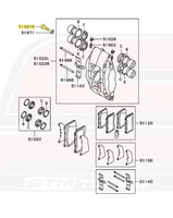 Mitsubishi OEM Brembo Caliper Front Bolt for Evo 7/8/9 (MR370729)