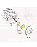 Evo 5 Front Wheel Bearing Diagram (MR455004/32515A)
