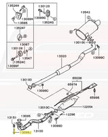 Mitsubishi OEM O2 to Downpipe Exhaust Bolt for Evo 7/8/9 (MR597271)