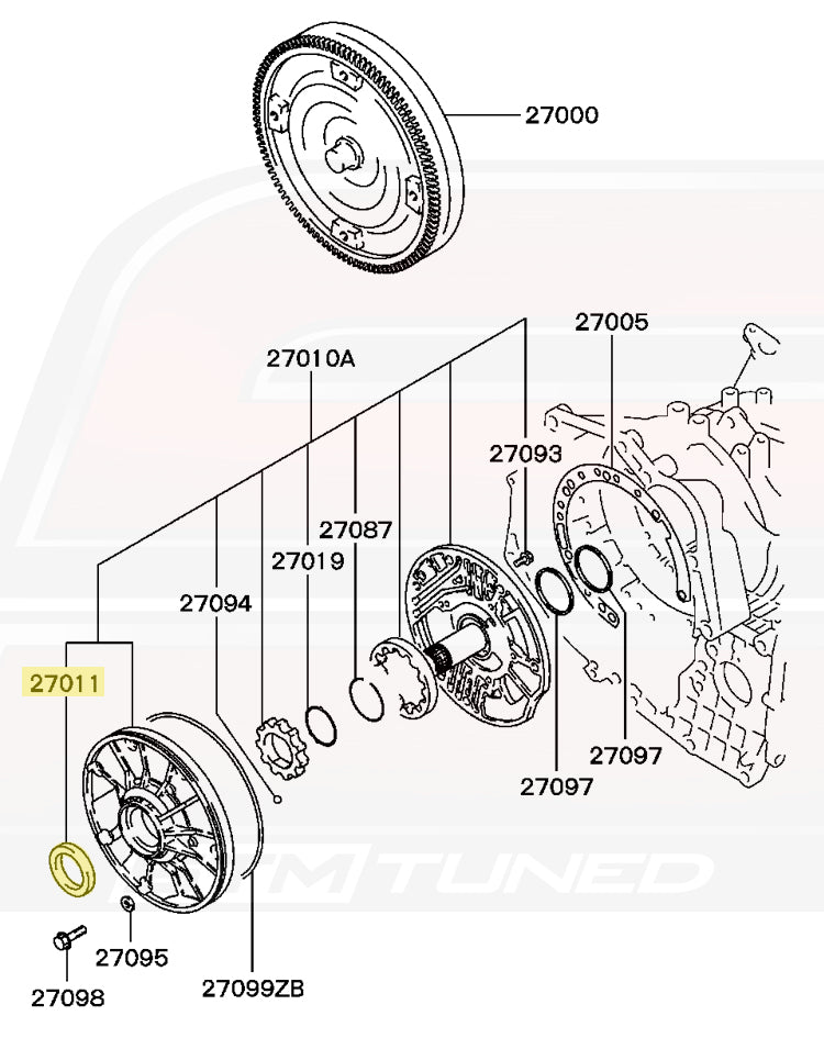 OEM DSM Torque Converter Output Seal MR967673 MD707575