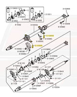 Evo X Driveshaft Bolt Diagram (MS240675/31099B)