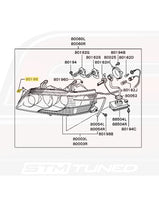 Mitsubishi OEM Headlight Mounting Bolt M6x20 for Evo 7/8/9 (MS241187)