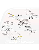 Mitsubishi OEM Turbo Water Hose Clamp 14.8mm Diagram for Evo X (10193)