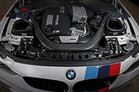 aFe FORCE Stage 2 cold air intake system for the S55 engine F87 BMW M2 Comp, F80 M3, and F82 M4 installed