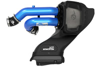 aFe Momentum XP Cold Air Intake System for 2021+ Gen3 Ford Raptor (50-30072DL) blue powdercoated intake with Pro Dry S filter