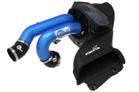 aFe Momentum XP Cold Air Intake System for 2021+ Gen3 Ford Raptor (50-30072RL) blue powdercoated intake with Pro 5R oiled filter