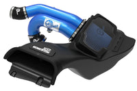 aFe Momentum XP Cold Air Intake System for 2021+ Gen3 Ford Raptor (50-30072RL) blue powdercoated intake with Pro 5R oiled filter