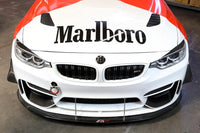 APR Carbon Fiber Front Bumper Canards for BMW F82 M4/ F80 M3 (AB-830402) installed front view