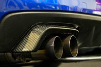 APR Carbon Fiber Exhaust Heat Shield for 2015-2021 VA WRX/ STi (CBX-WRXHS15) installed upclose view