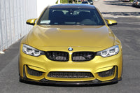 APR Carbon Fiber Front Lip for 2014-2020 BMW F80 M3 and F82 M4 (FA-830402) installed on Phoenix yellow M4