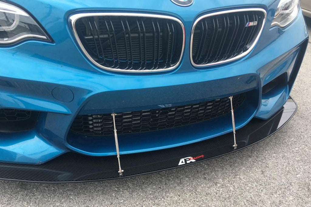 APR Carbon Fiber Front Wind Splitter with Rods for BMW F87 M2