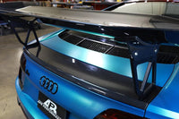 APR Carbon Fiber GTC-500 Adjustable Wing for Type 4S 2016-2020 V10 Audi R8 (AS-107168/ AS-107468) installed