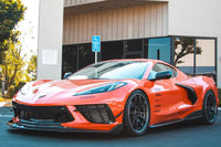 APR Carbon Front Bumper Canards for 2020+ Chevrolet Corvette C8 (AB-208015) carbon aero kit installed on c8