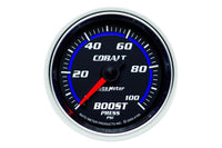 AutoMeter 2-1/16" Boost, 0-100 PSI, Mechanical, Cobalt (6106)