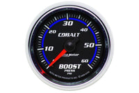 AutoMeter 2-1/16" Boost, 0-60 PSI, Mechanical, Cobalt (6105)