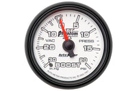 AutoMeter 2-1/16" Boost/Vacuum, 30 IN HG/20 PSI, Mechanical, Phantom II (7507)